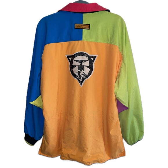 VTG 80’s Neon Ocean Pacific OP Pull Over Jacket Performance Board Wear Size M - Picture 9 of 14